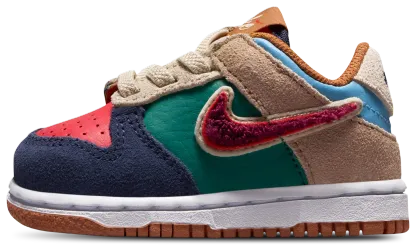 Nike Dunk Low 童款 - Red/Blue - Image 4