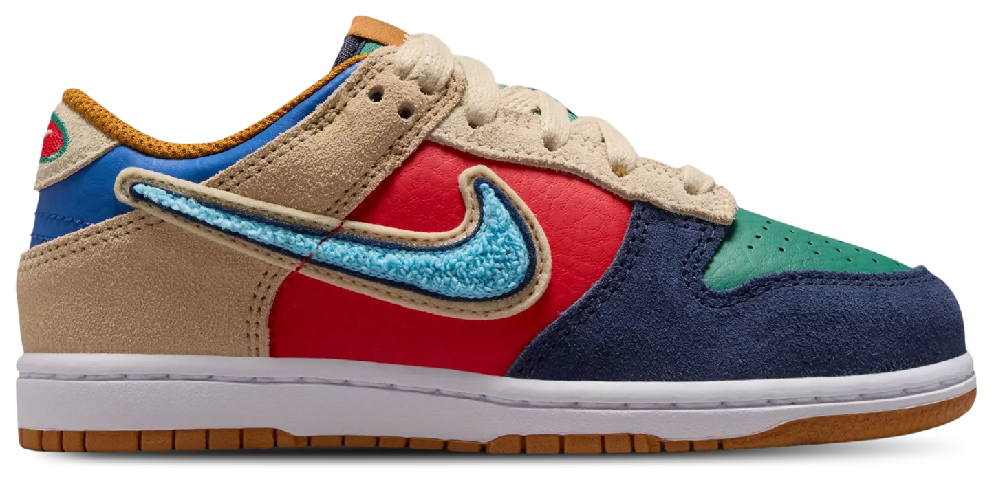 Nike Dunk Low 童款 - Blue/Red - Image 1