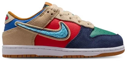 Nike Dunk Low 童款 - Blue/Red - Image 1