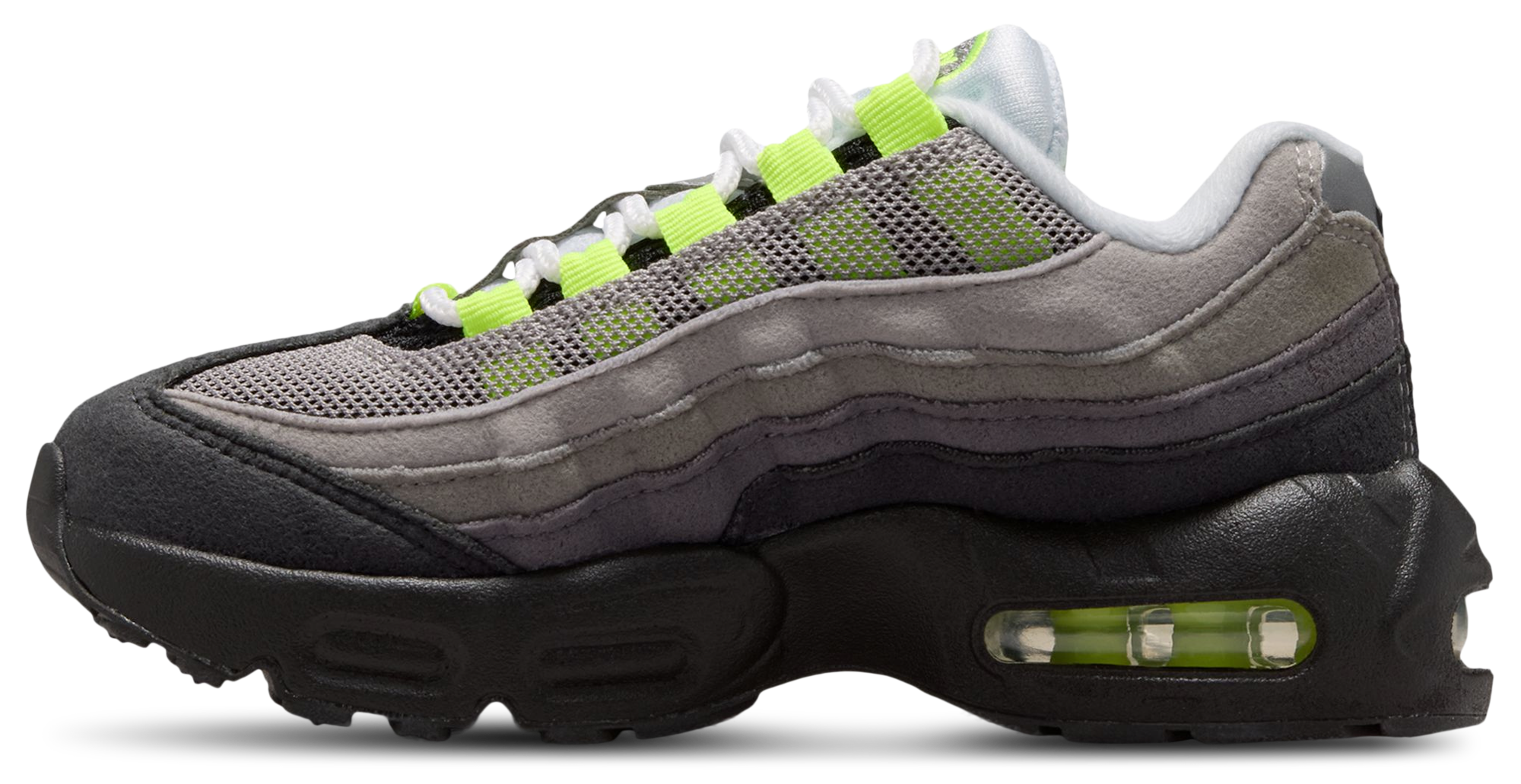 Nike Air Max 95 童款 - Black/Neon Yellow/Anthracite - Image 2