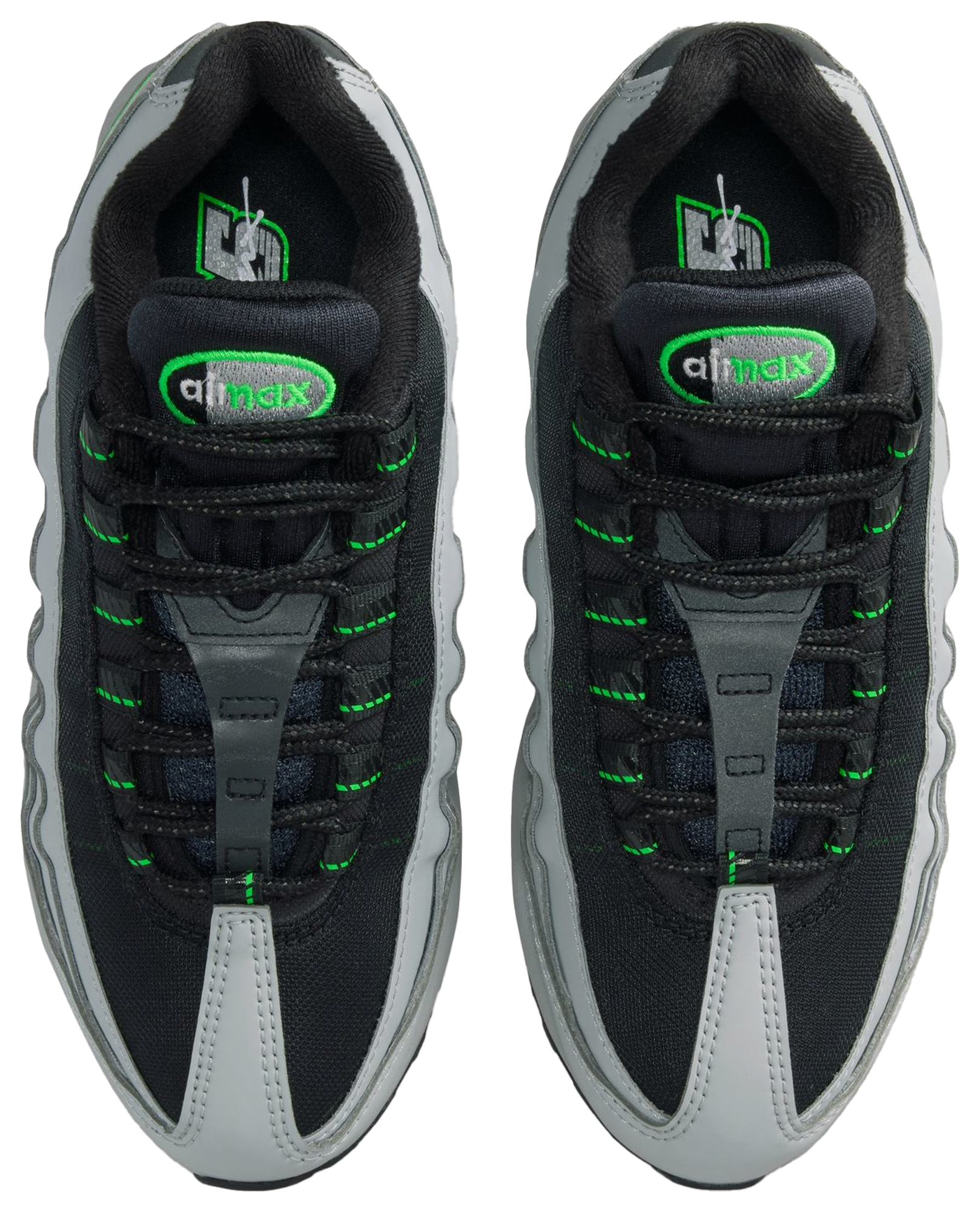 Nike Air Max 95 BB Leather 童款 - Light Smoke/Green Strike - Image 4