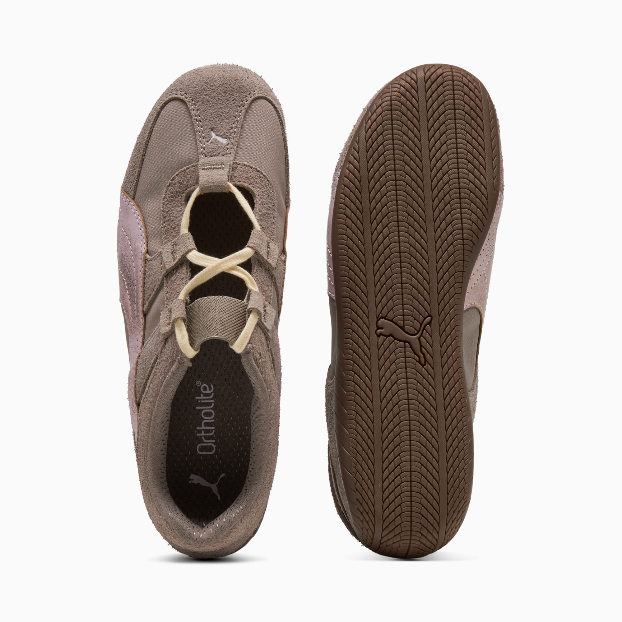 Speedcat Go Brushed Luxe Women's Sneakers - Mouse Gray-Powder Pink - 4