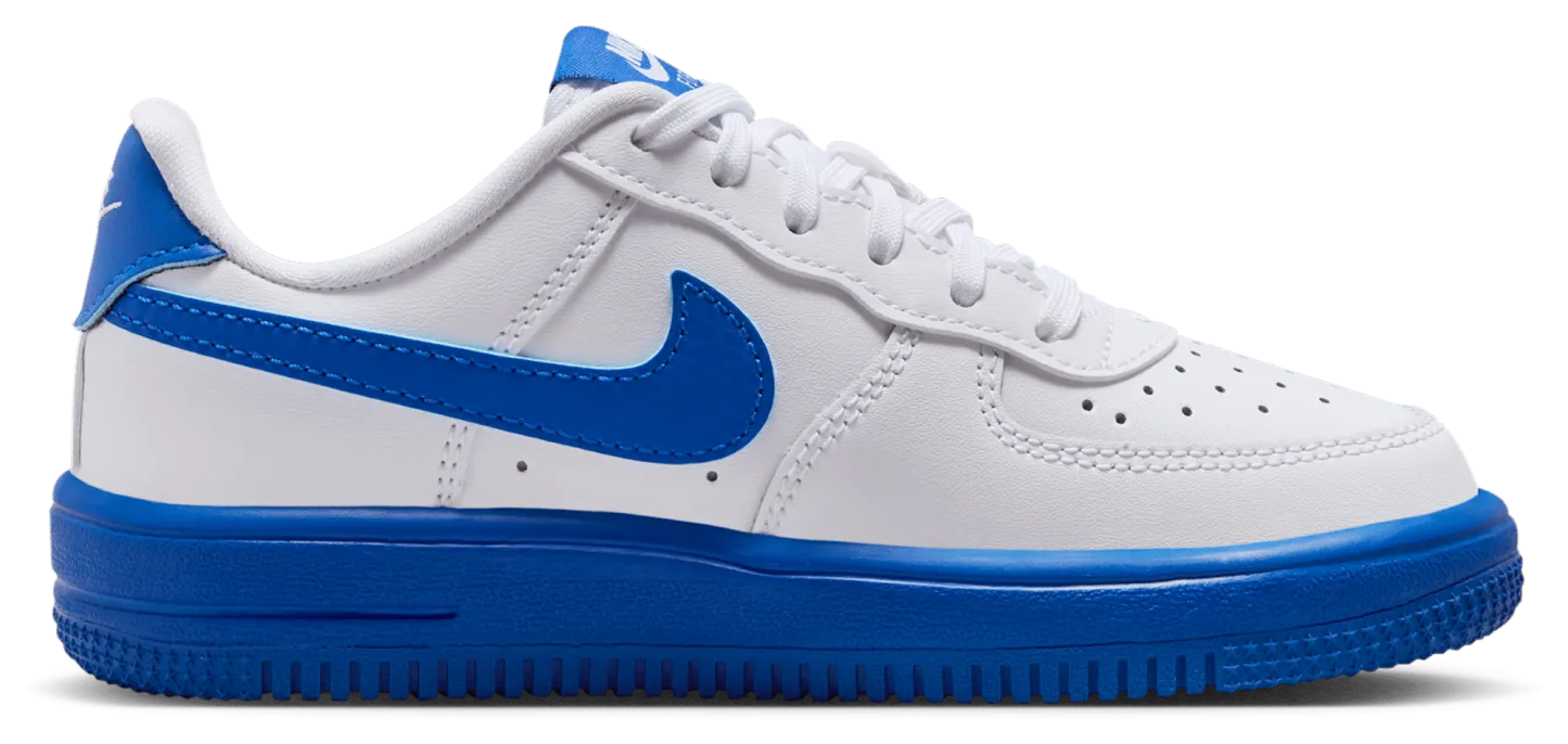Nike Air Force 1 Low Lace 童款 - White/Game Royal - Image 1