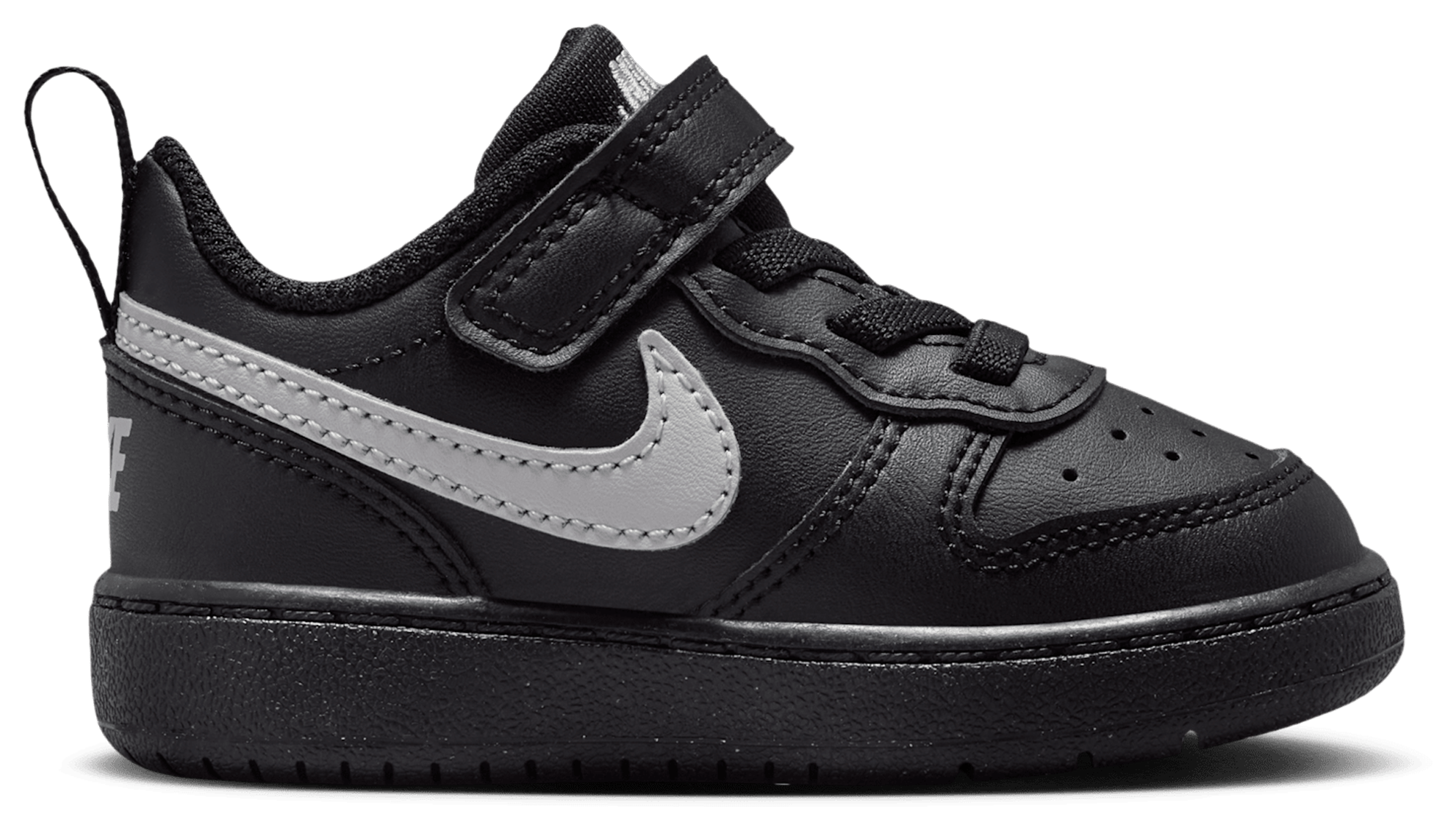 Nike Court Borough Low Recraft 童款 - Black/Black/Grey Fog - Image 1