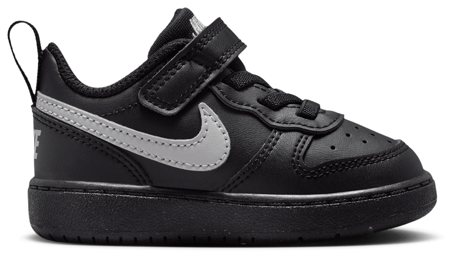 Nike Court Borough Low Recraft 童款 - Black/Black/Grey Fog - Image 1