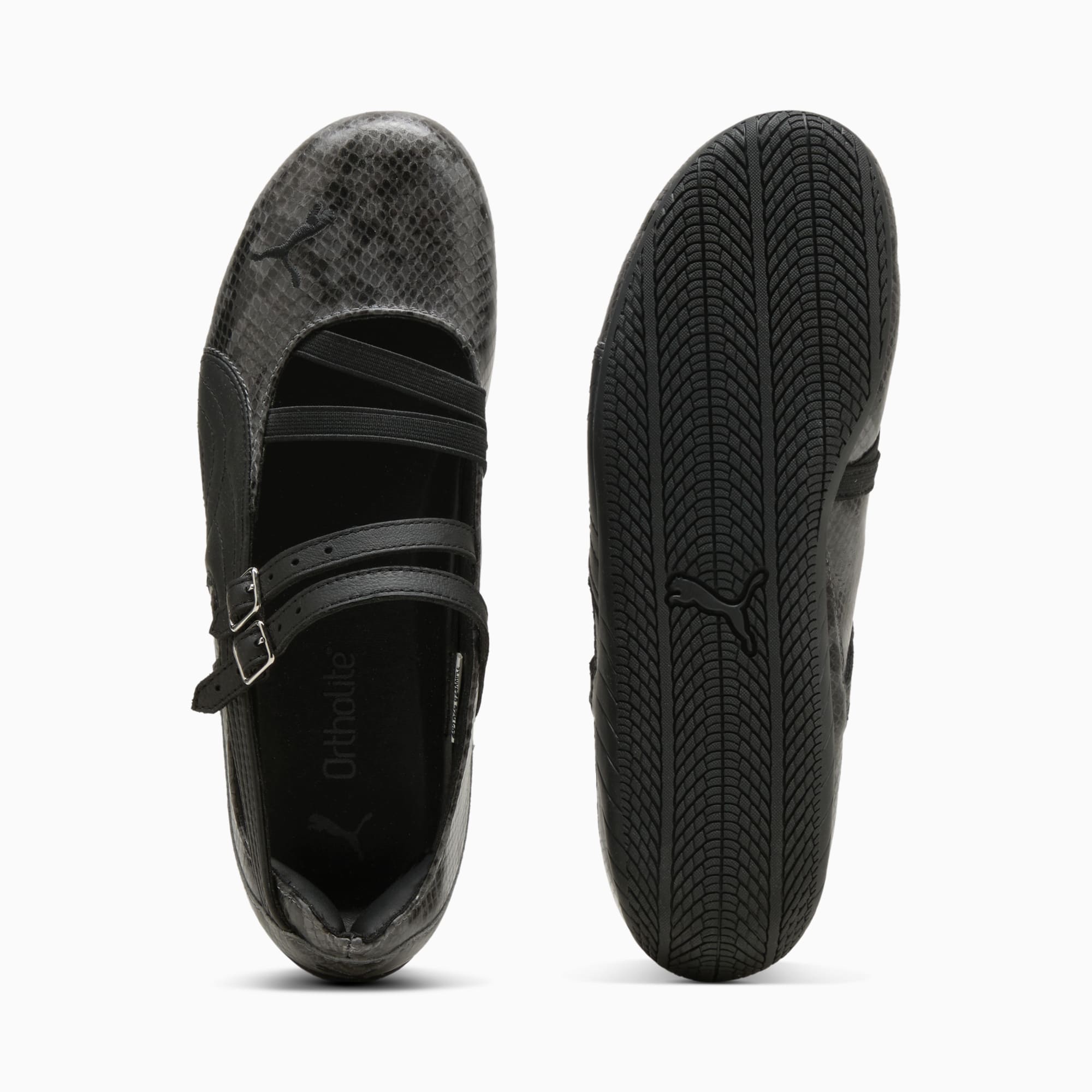 Speedcat Ballet Snake Print Women's Sneakers - Cool Dark Gray-PUMA Black - 6