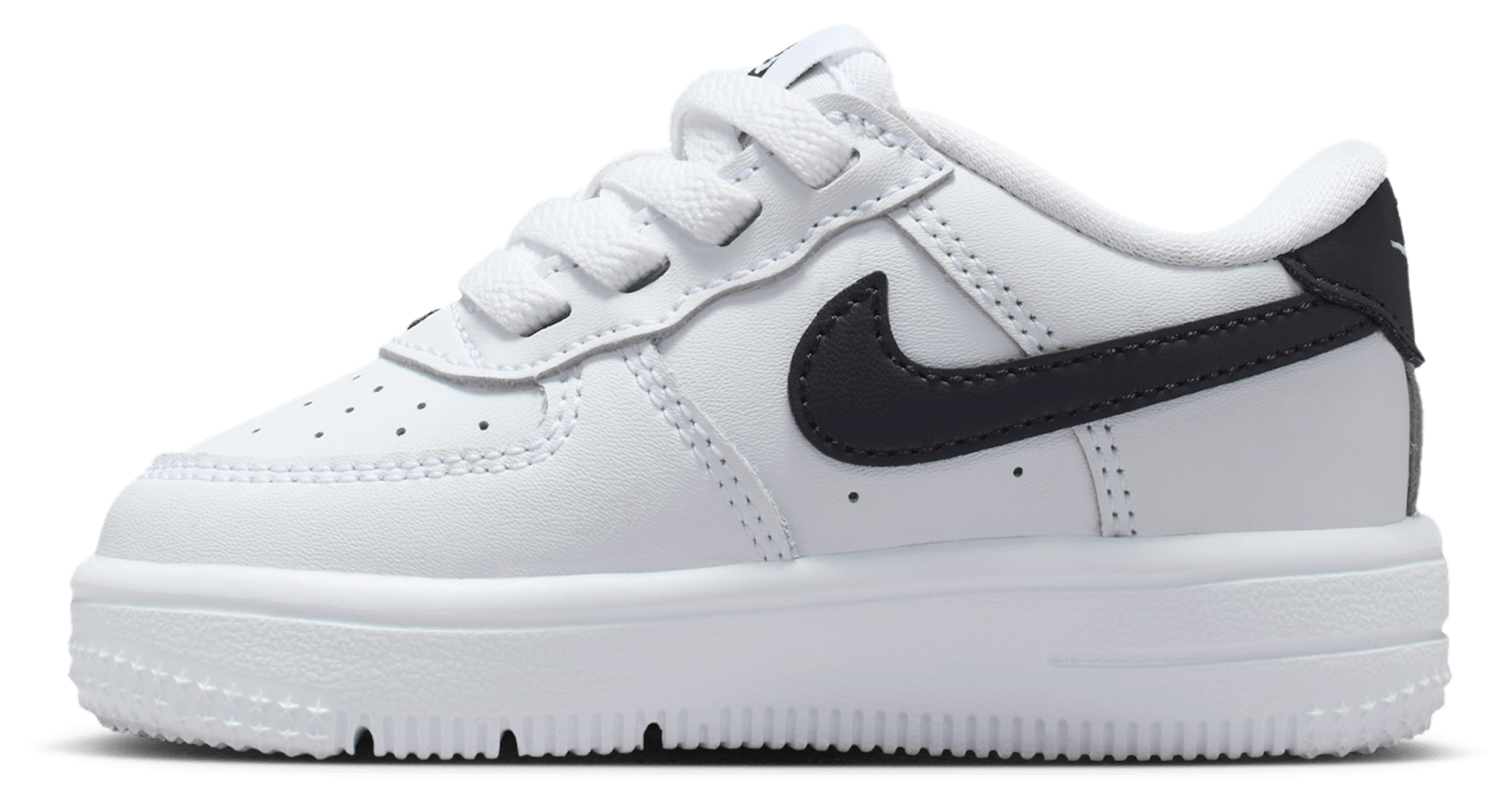 Nike Air Force 1 童款 - White/Black - Image 2