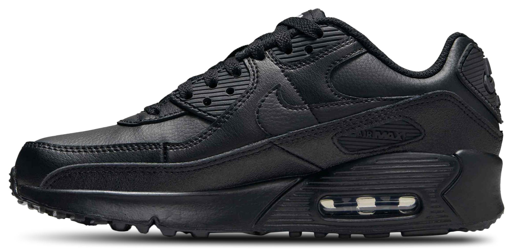 Nike Air Max 90 童款 - Black/Black/White - Image 2