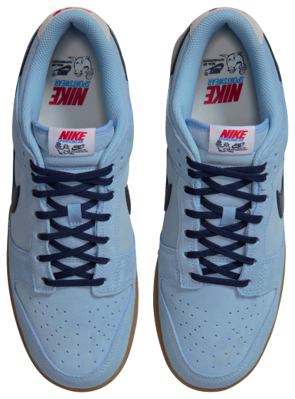 Nike Dunk Low Retro - Summit White/Soft Blue/Midnight Navy - Image 4