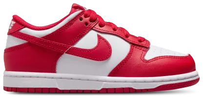 Nike Dunk Low 童款 - White/University Red - Image 1