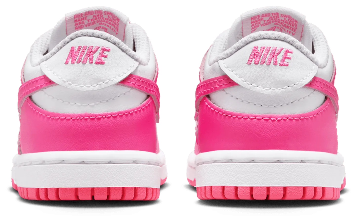 Nike Dunk Low 童款 - Laser Fuchsia/White - Image 3