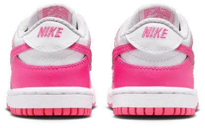 Nike Dunk Low 童款 - Laser Fuchsia/White - Image 3