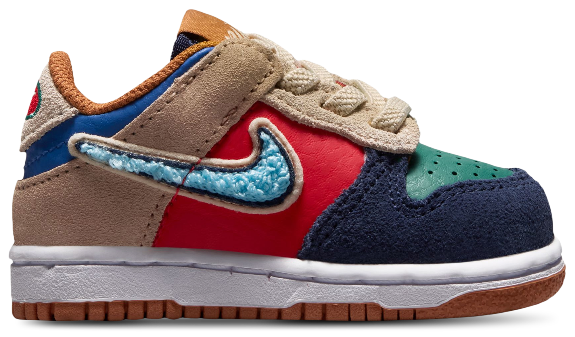 Nike Dunk Low 童款 - Red/Blue - Image 1