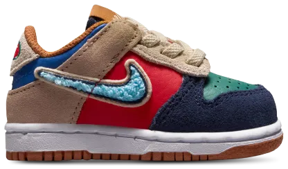 Nike Dunk Low 童款 - Red/Blue - Image 1
