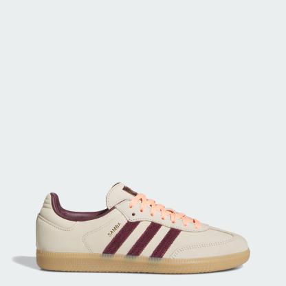adidas SAMBA OG SHOES - Wonder White / Maroon / Frozen Turbo - View 1