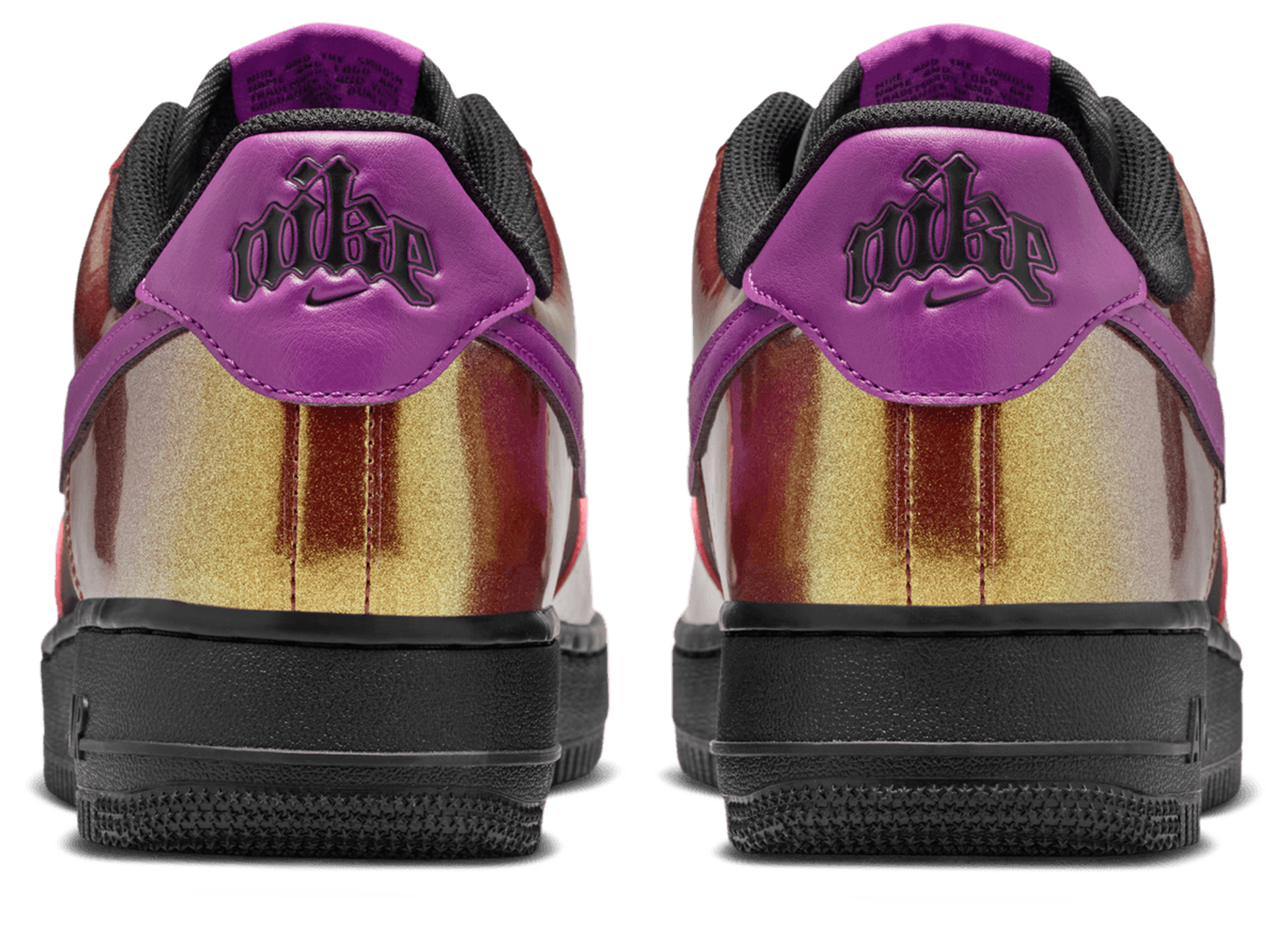 Nike Air Force 1 '07 LV8 - Gold/Black/Bold Berry - Image 3