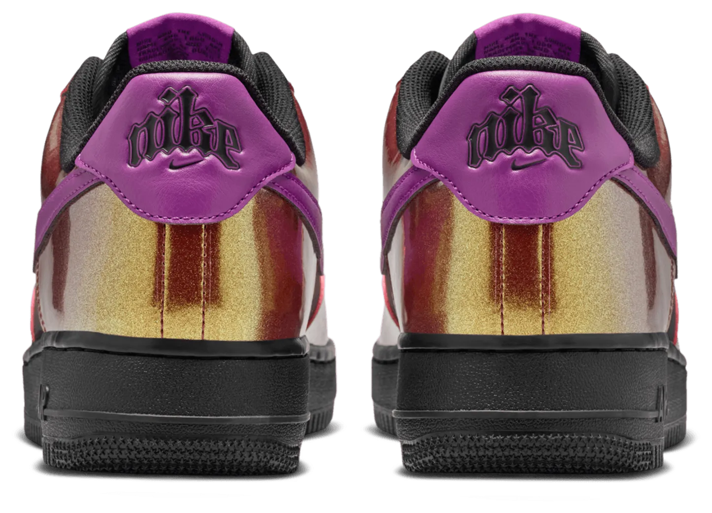 Nike Air Force 1 '07 LV8 - Gold/Black/Bold Berry - Image 3