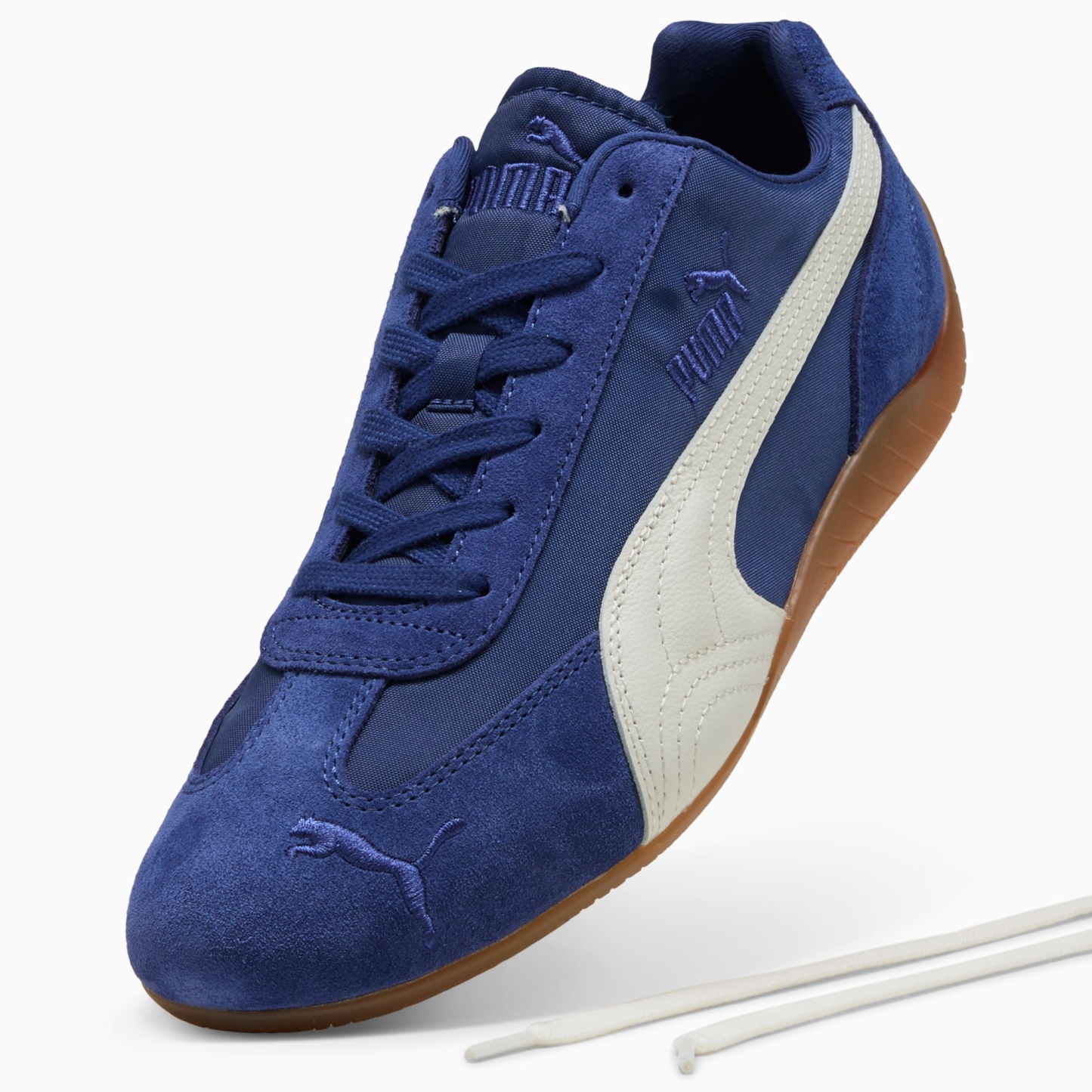 Speedcat Nylon Men's Sneakers - Blue Jewel-PUMA White - 8