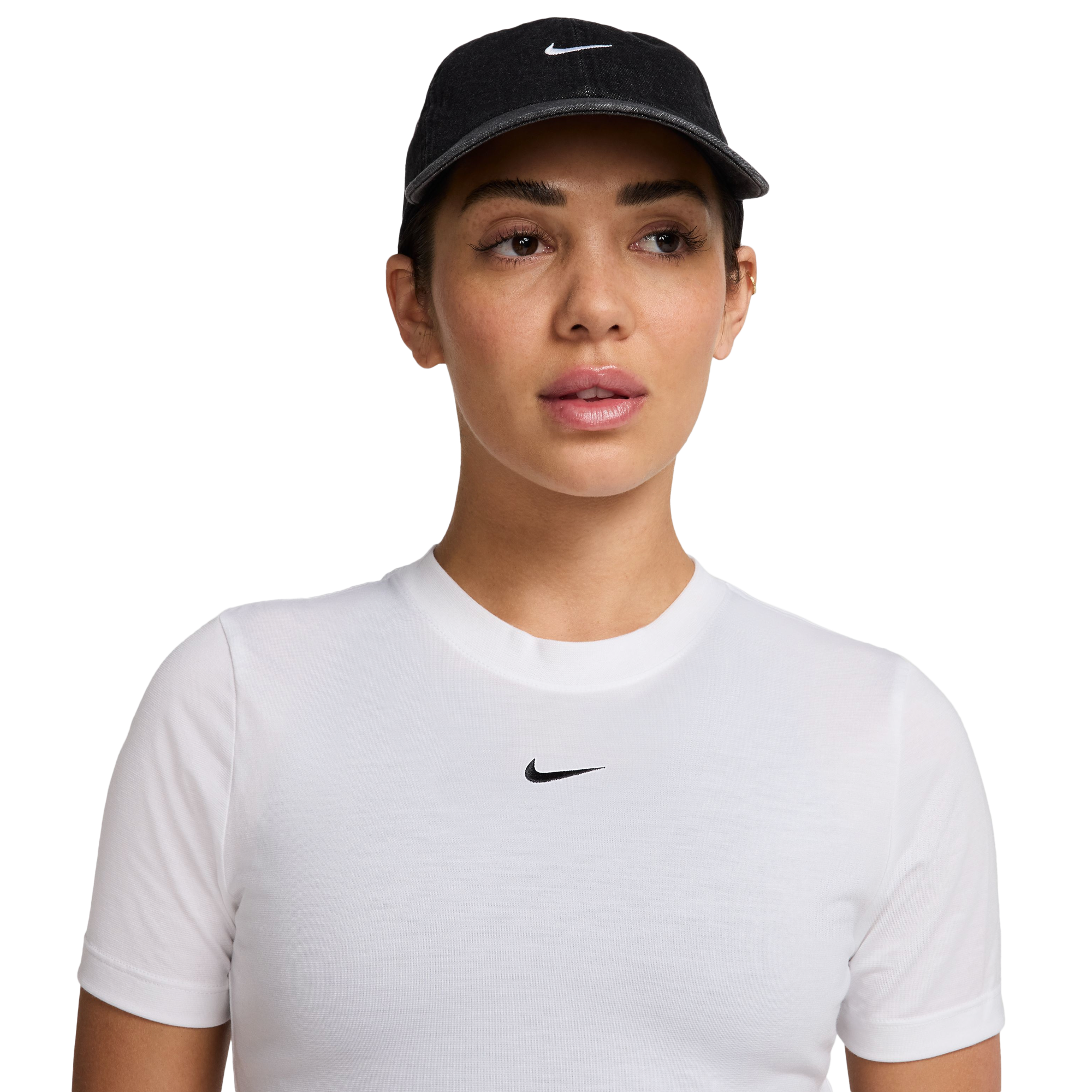 Nike Club Denim Cap - White/Black - Image 1