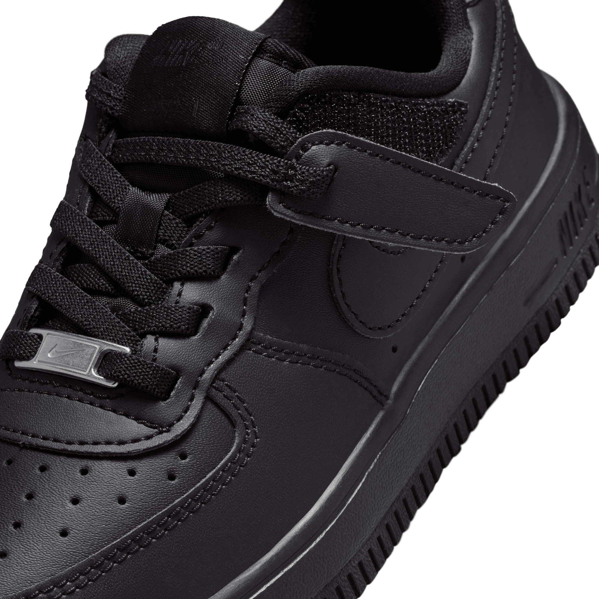 Nike Air Force 1 童款 - Black/Black - Image 7