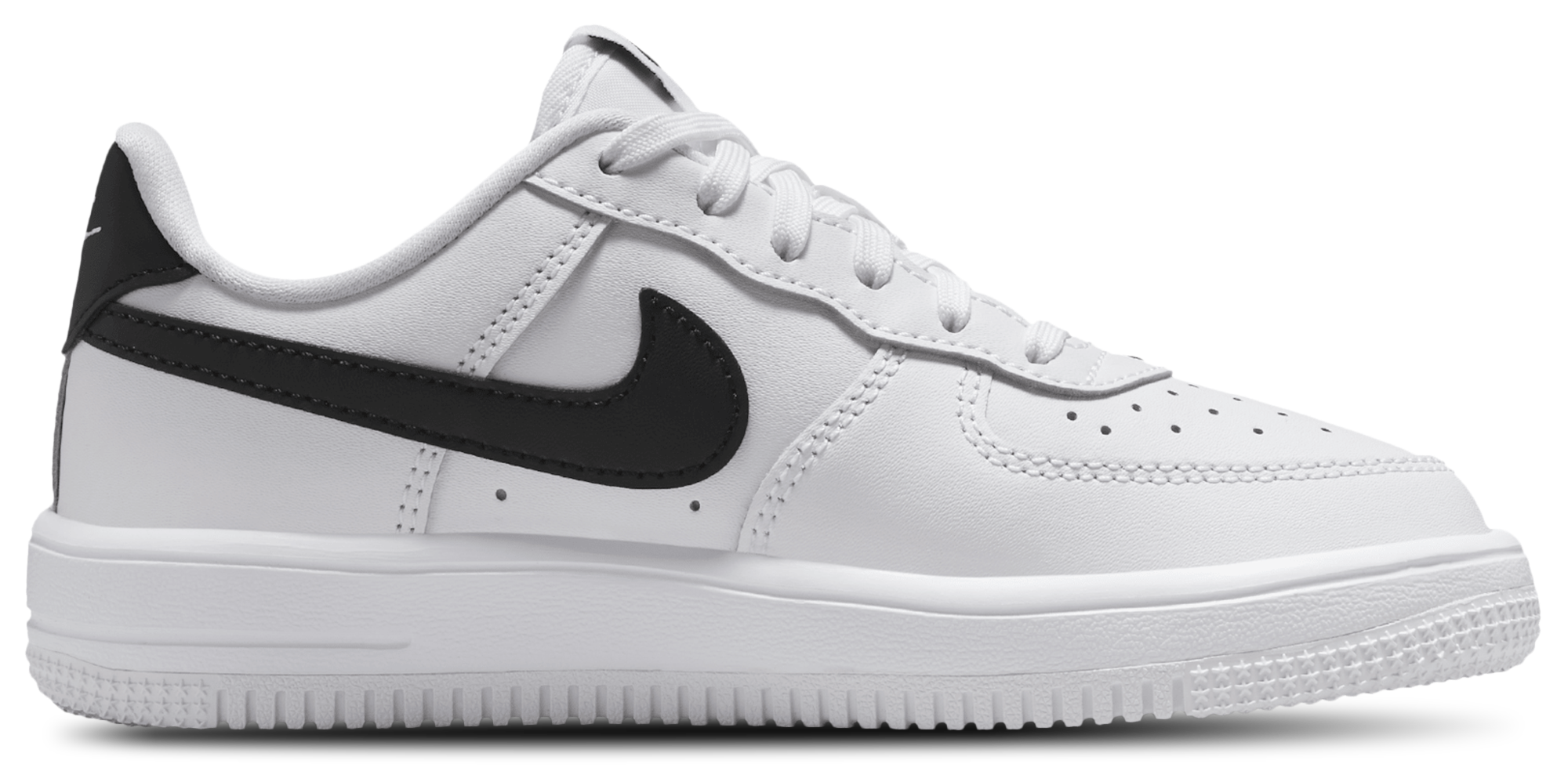 Nike Air Force 1 Low Lace 童款 - White/Black - Image 1