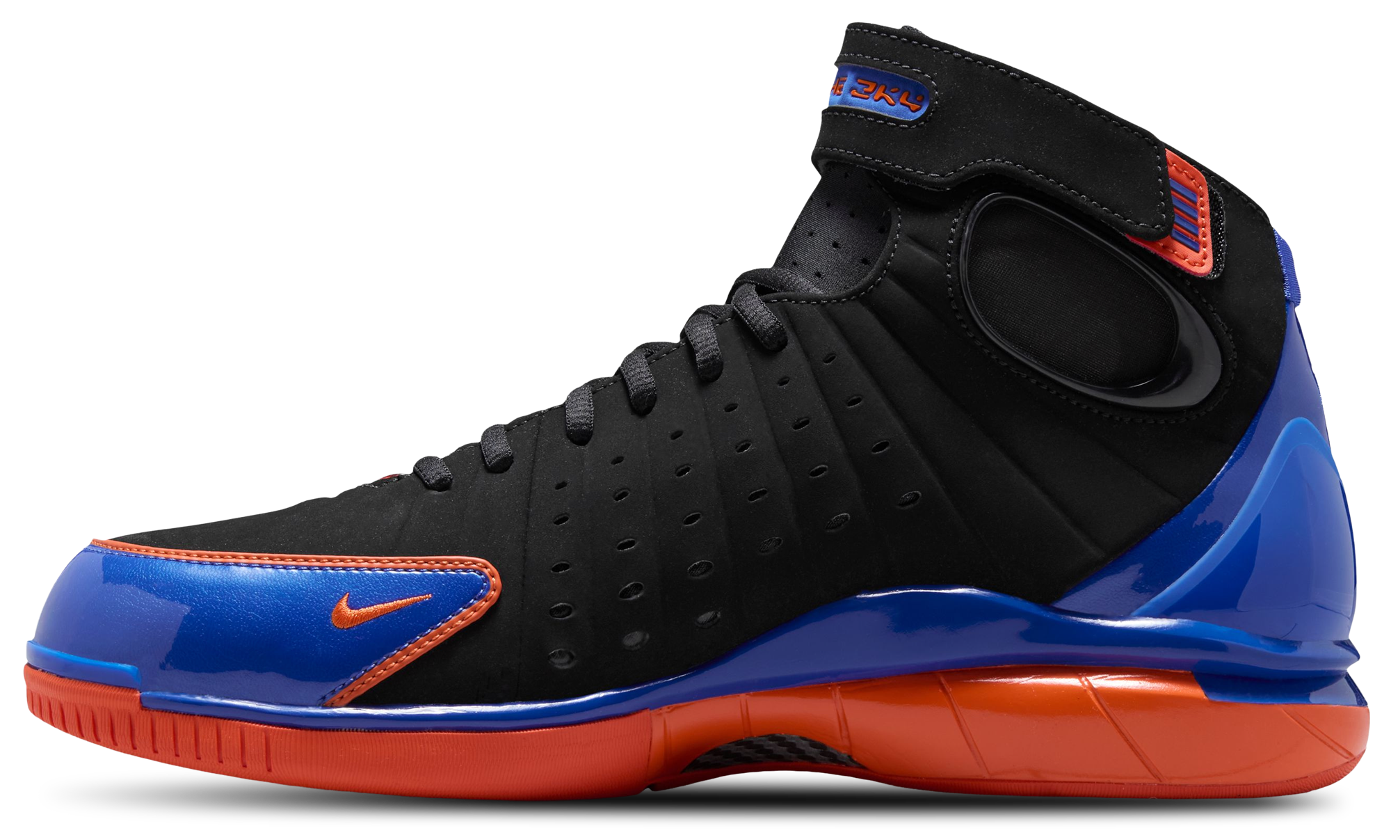 Nike Huarache 2k4 - Black/Varsity Royal/Orange - Image 2