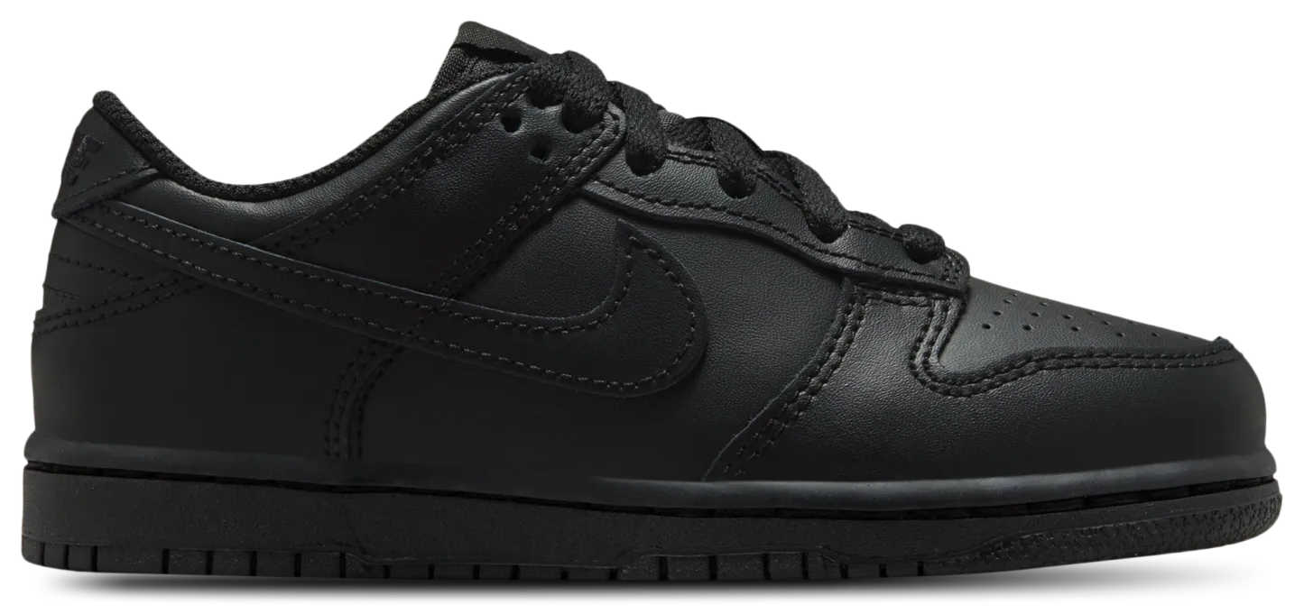 Nike Dunk Low 童款 - Black/Black - Image 1