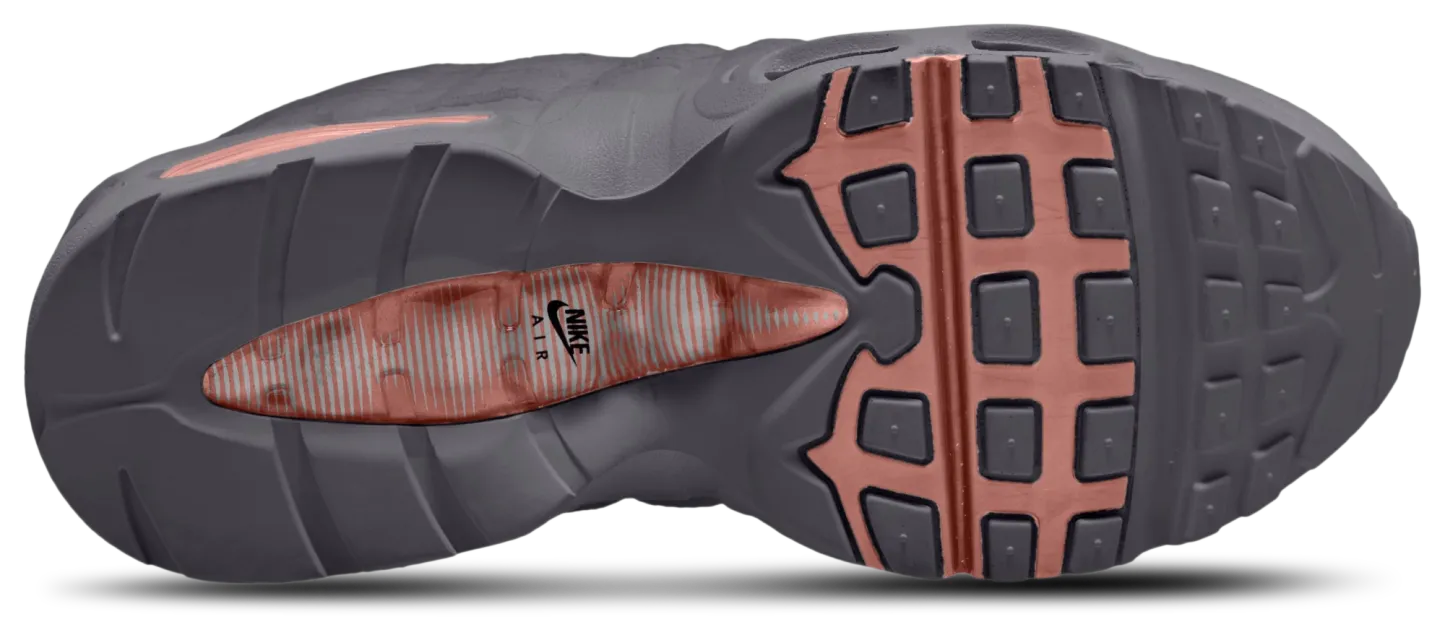 Nike Air Max 95 童款 - Rust Pink/Dark Gray/Sail - Image 4