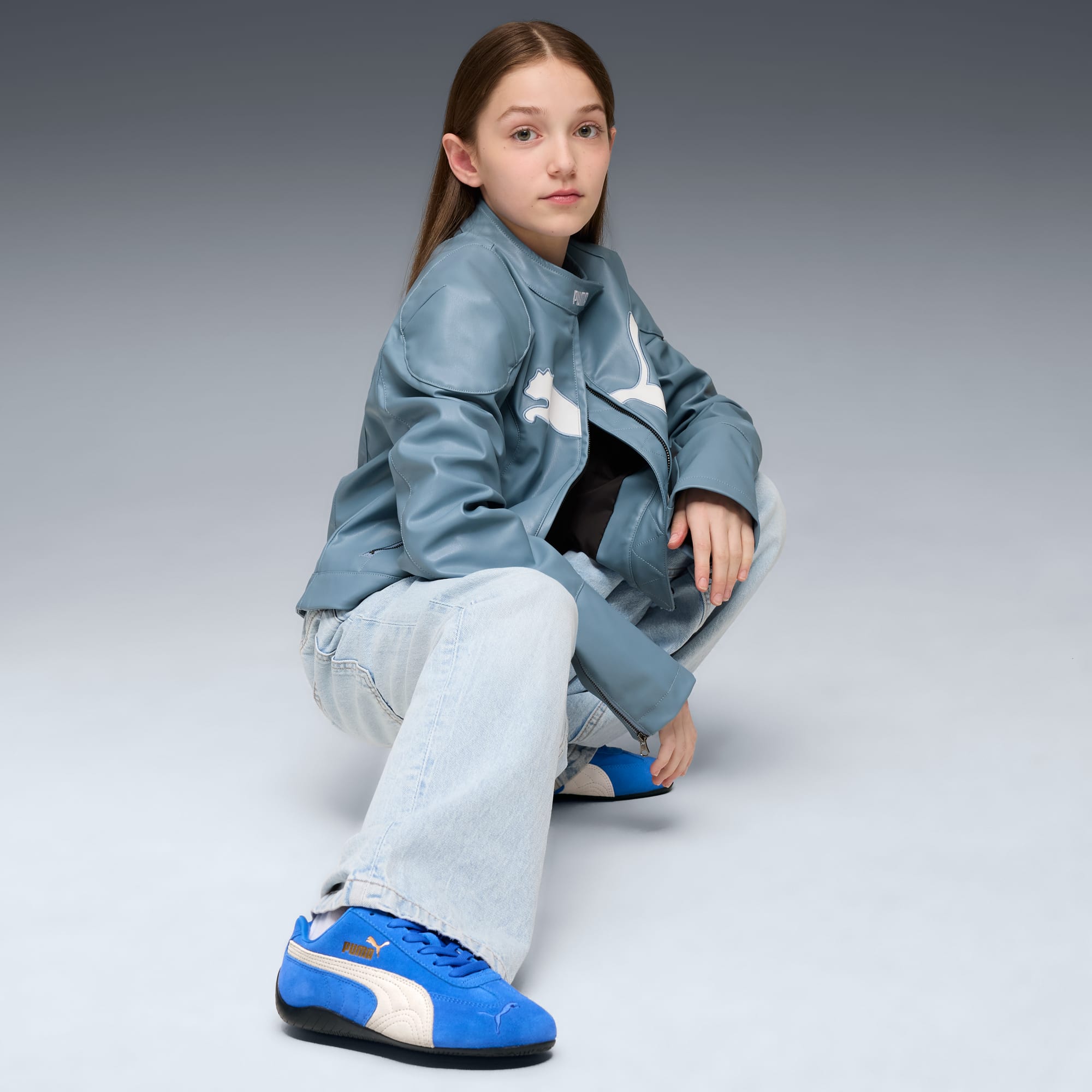 Speedcat OG Big Kids' Sneakers - Mountain Blue-Frosted Ivory - 3