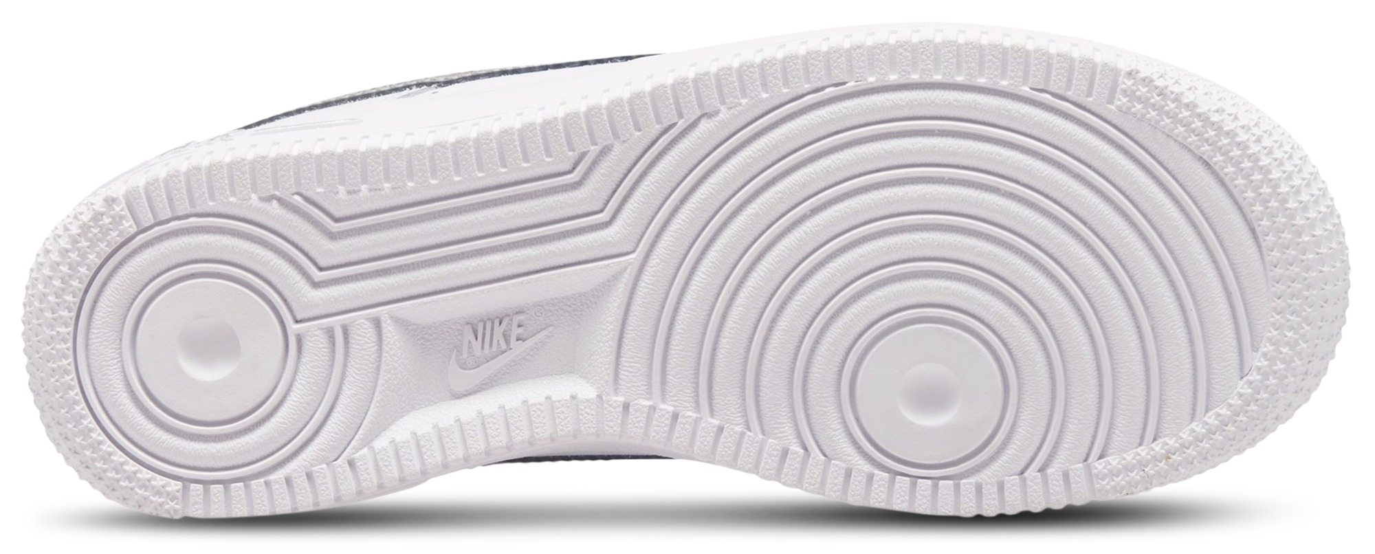 Nike Air Force 1 Low 童款 - White/Silver/Black - Image 4