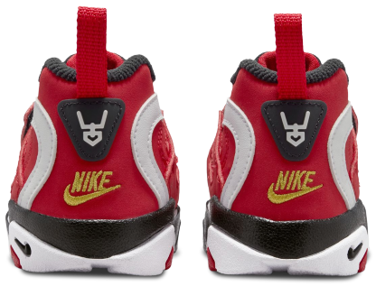Nike Air Diamond Turf II 童款 - Black/White/Red - Image 3