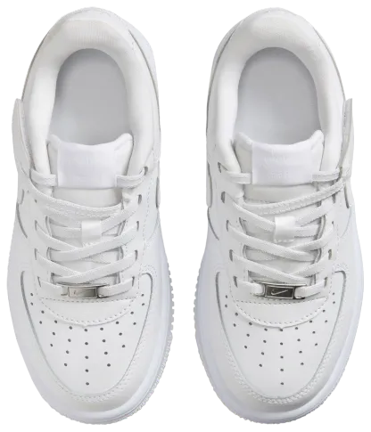 Nike Air Force 1 童款 - White/White - Image 4