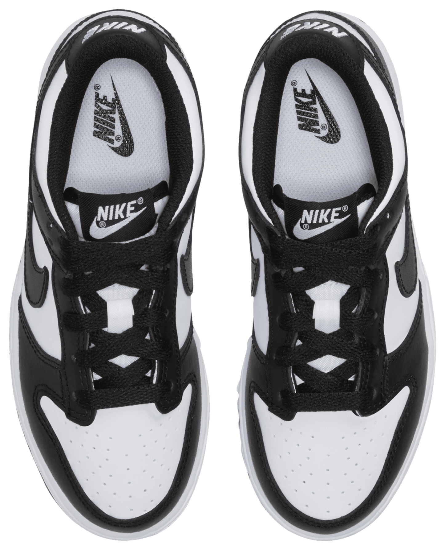 Nike Dunk Low 童款 - Black/White/White - Image 4