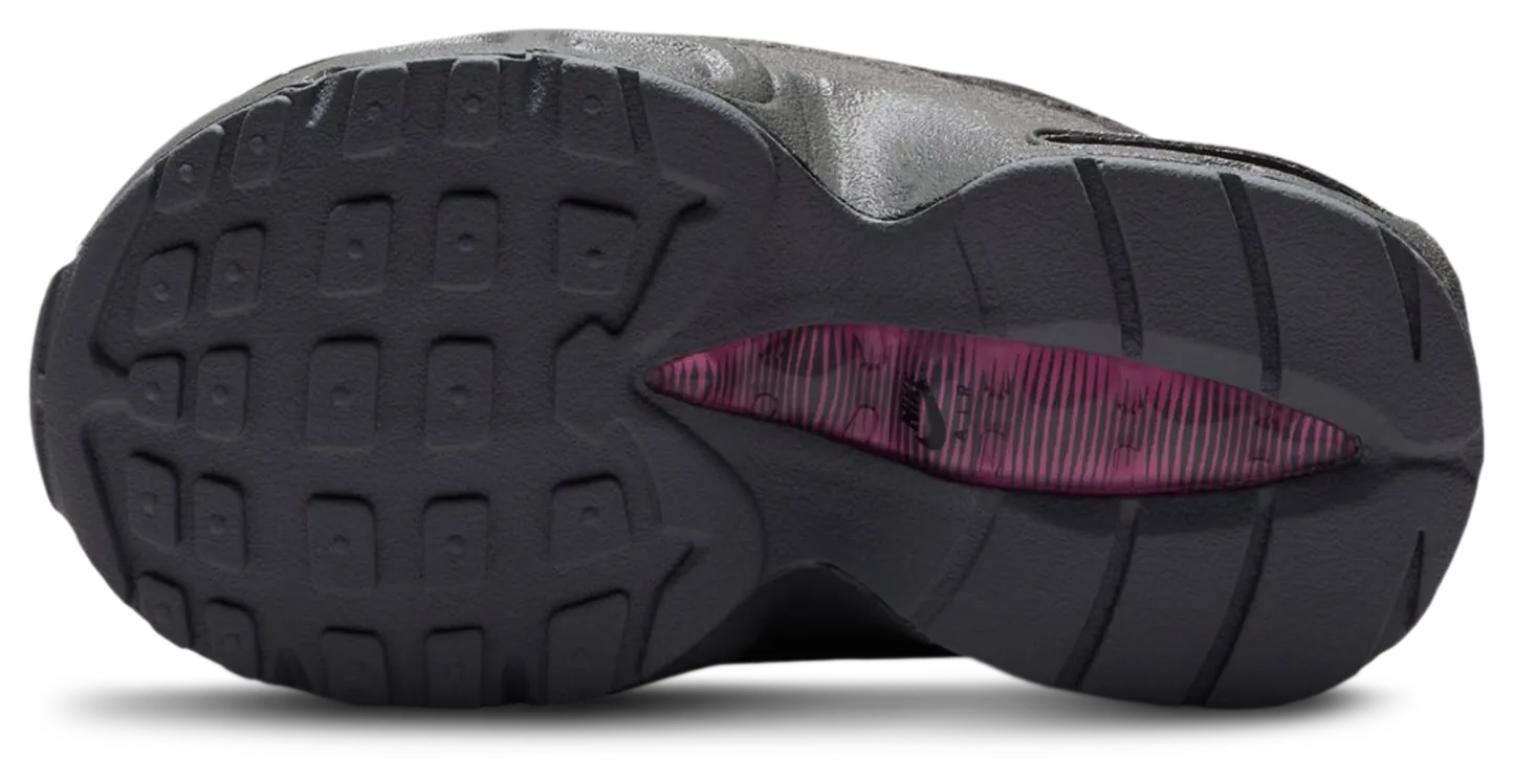 Nike Air Max 95 童款 - Cool Gray/Black/Playful Pink - Image 5