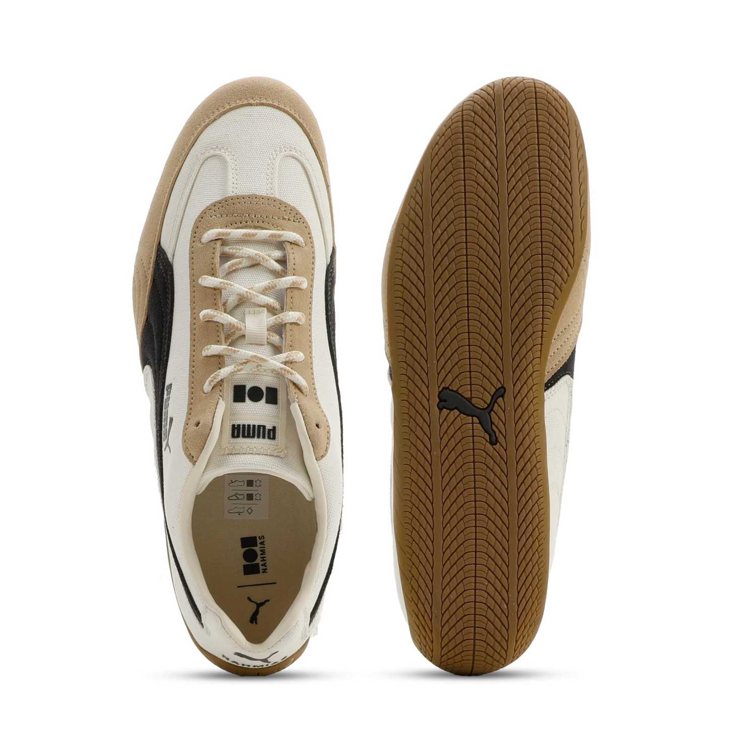 PUMA x NAHMIAS Speedcat Sneakers - Warm White-Sand Dune-Flat Dark Gray - 6