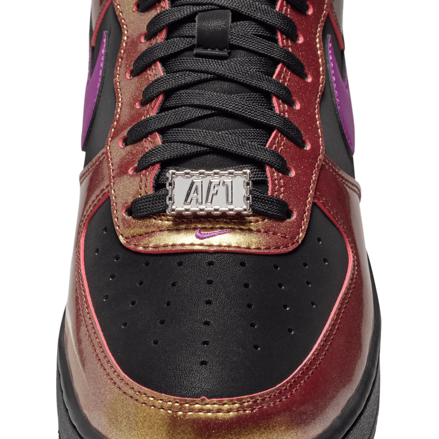 Nike Air Force 1 '07 LV8 - Gold/Black/Bold Berry - Image 9