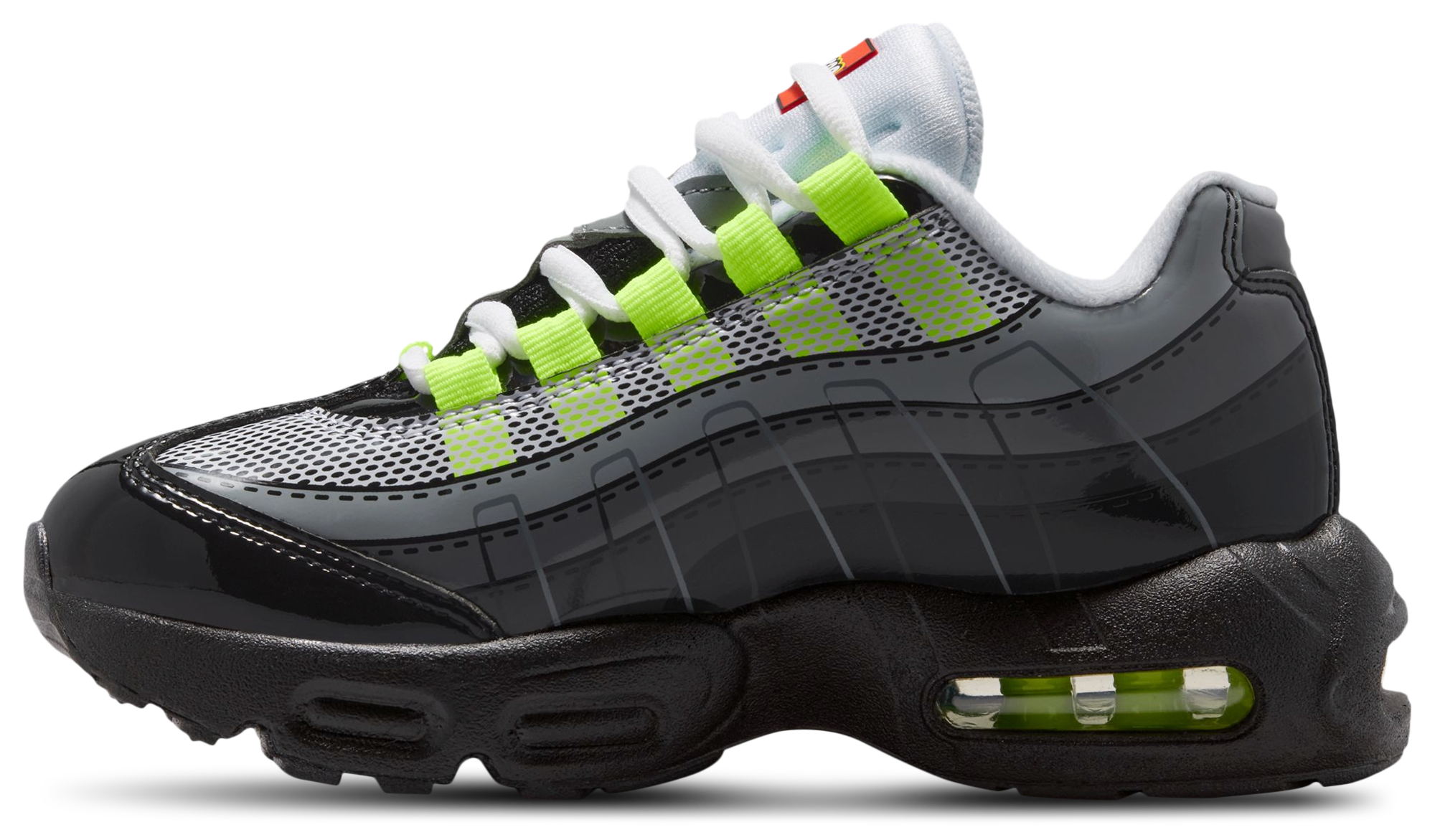 Nike Air Max 95 童款 - Silver/Black/Grey - Image 2