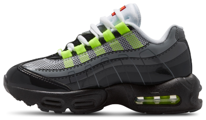 Nike Air Max 95 童款 - Silver/Black/Grey - Image 2