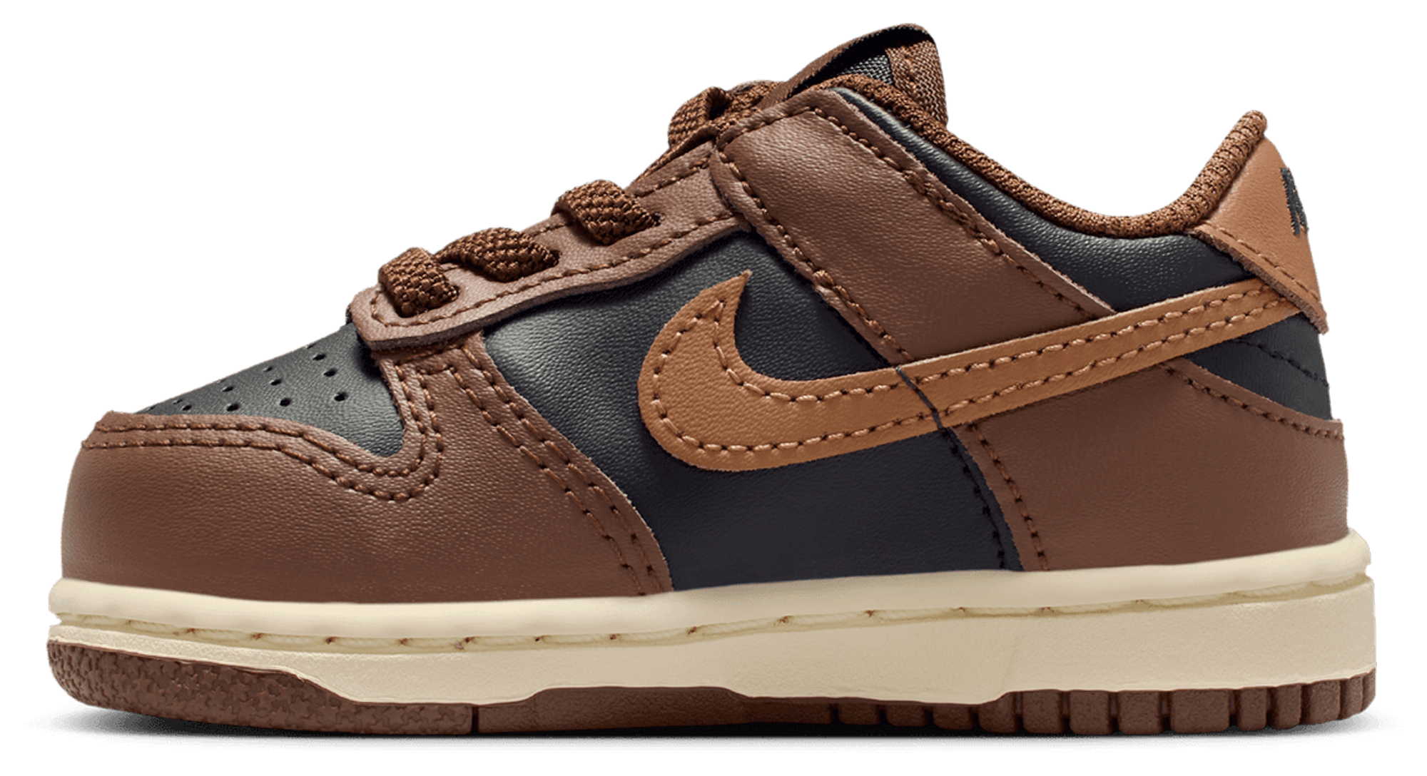 Nike Dunk Low 童款 - Brown/Black - Image 2