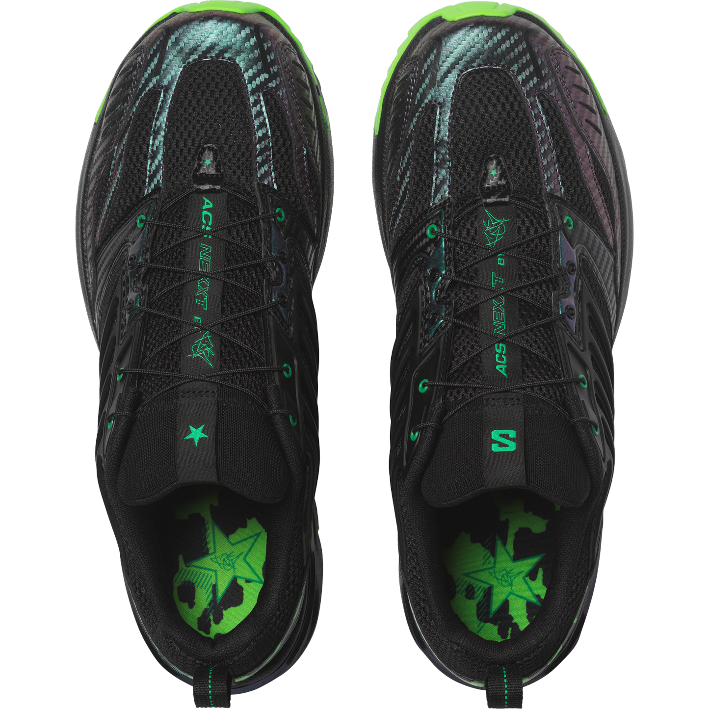 Salomon ACS NEXXT THE GREEN STAR BY FEID - Black / Bright Green / Green Gecko - View 5