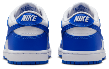 Nike Dunk Low 童款 - White/Hyper Blue - Image 3