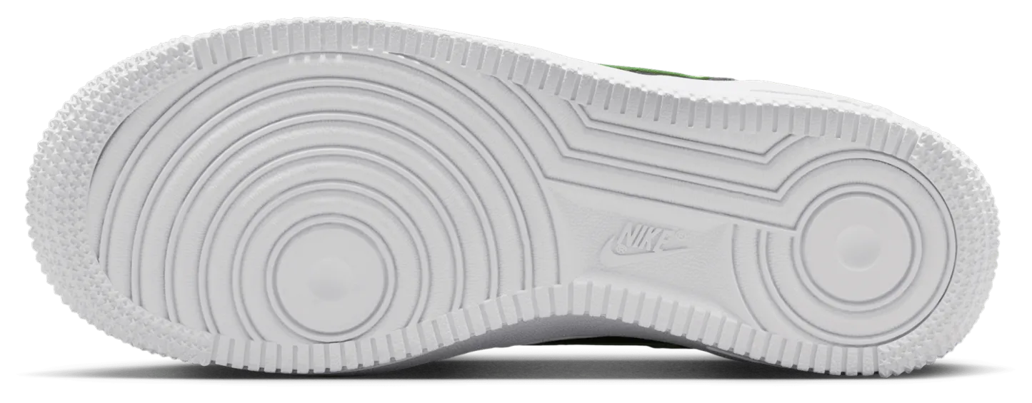 Nike Air Force 1 Low 童款 - Black/Lime Blast/Smoke Grey - Image 5