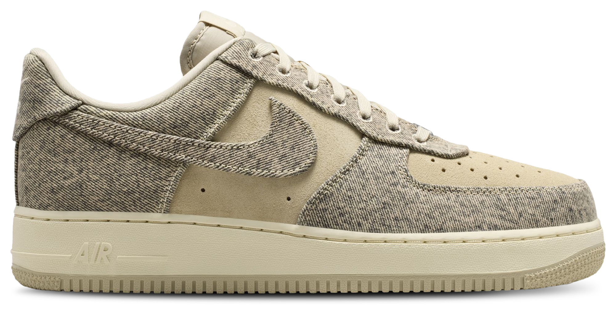 Nike Air Force 1 Low LE - Tan/Silver/Tan - Image 1