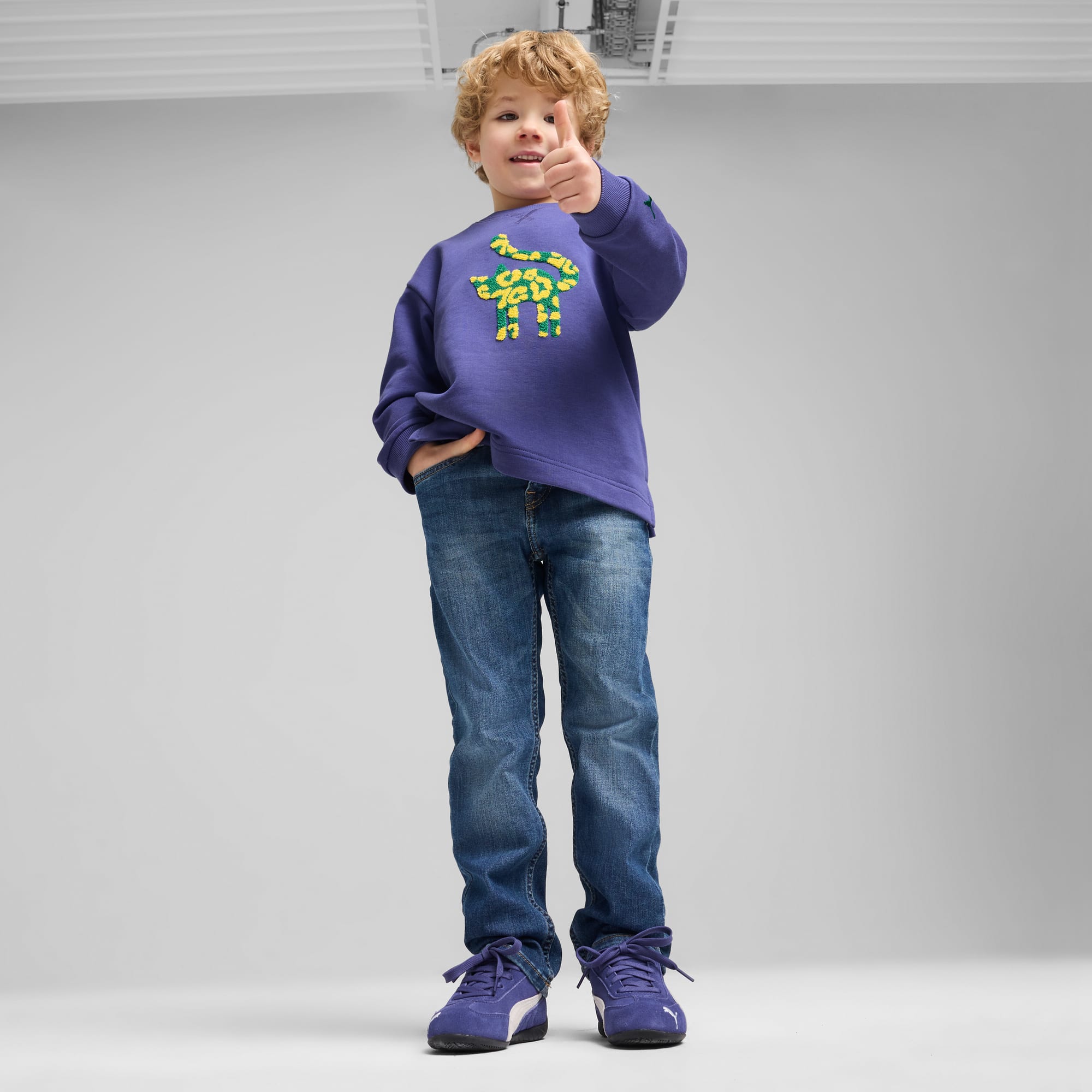 Speedcat OG Little Kids' Sneakers - Blue Crystal-PUMA White - 3