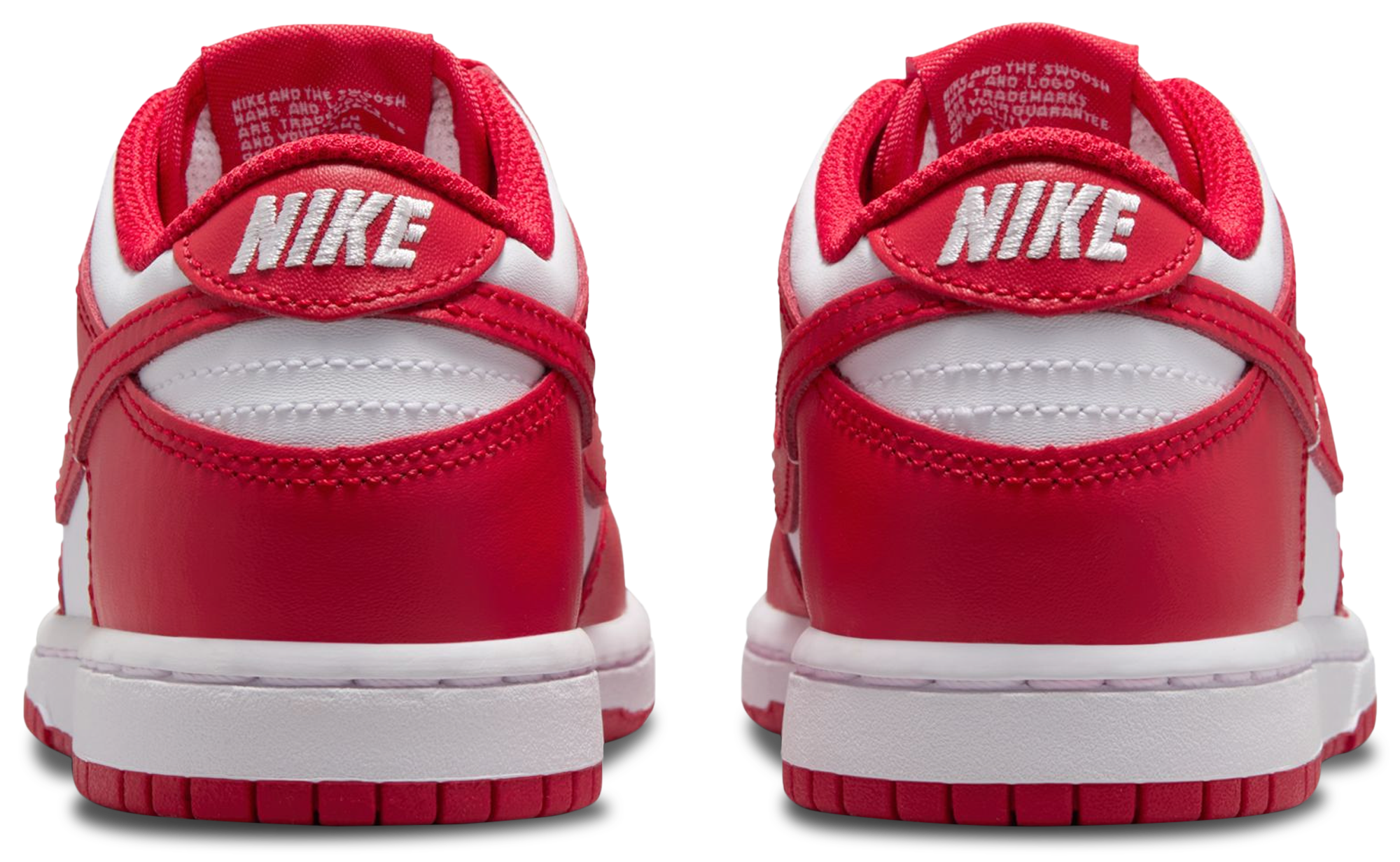 Nike Dunk Low 童款 - White/University Red - Image 3