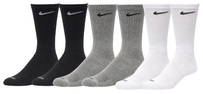 Nike 6 Pack Everyday Plus Cushioned Socks - White/Gray/Black - Image 1