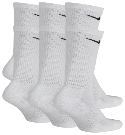 Nike 6 Pack Everyday Plus Cushioned Socks - Black/White - Image 3