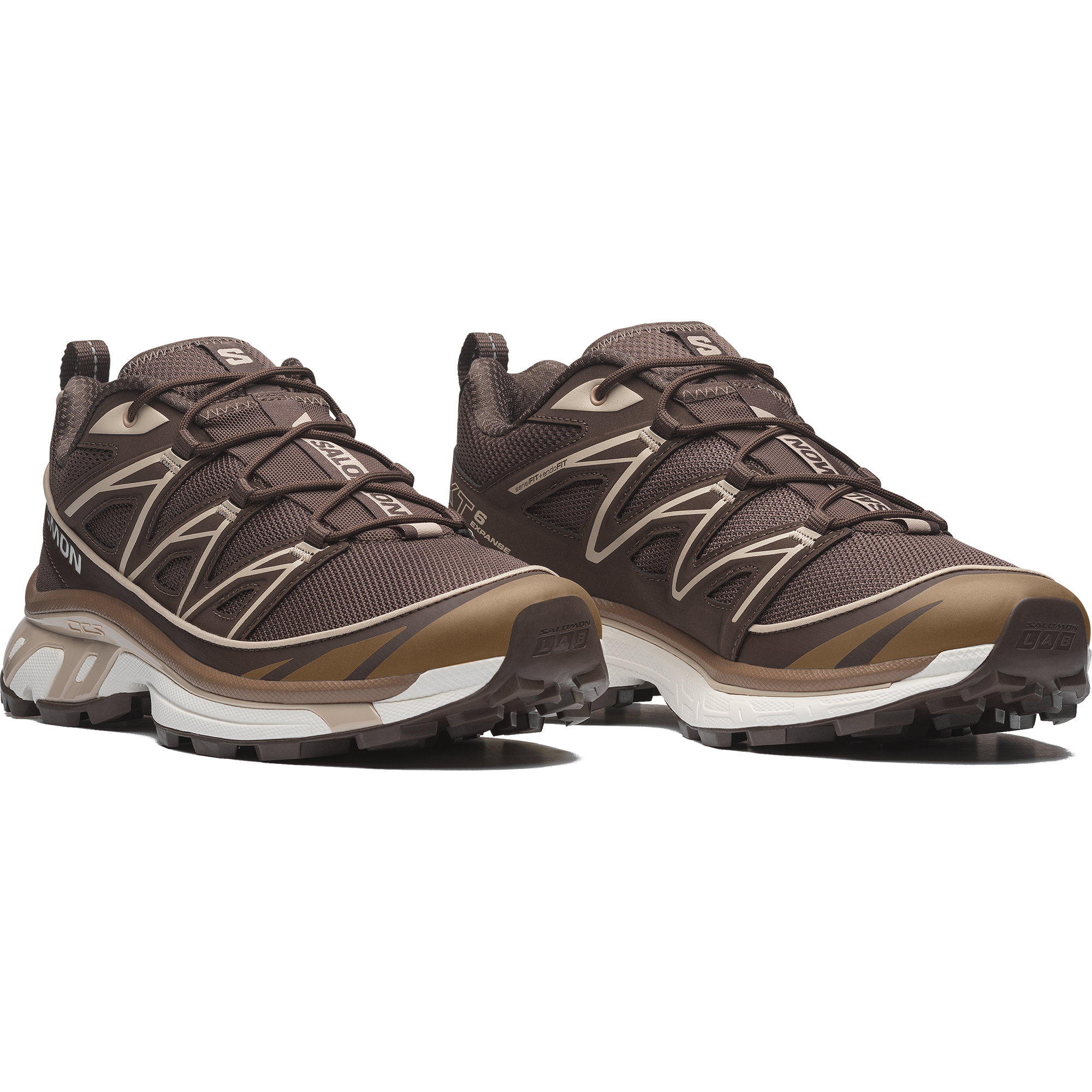 Salomon XT-6 EXPANSE - Earth Brown / White Pepper / Coyote Brown - View 3