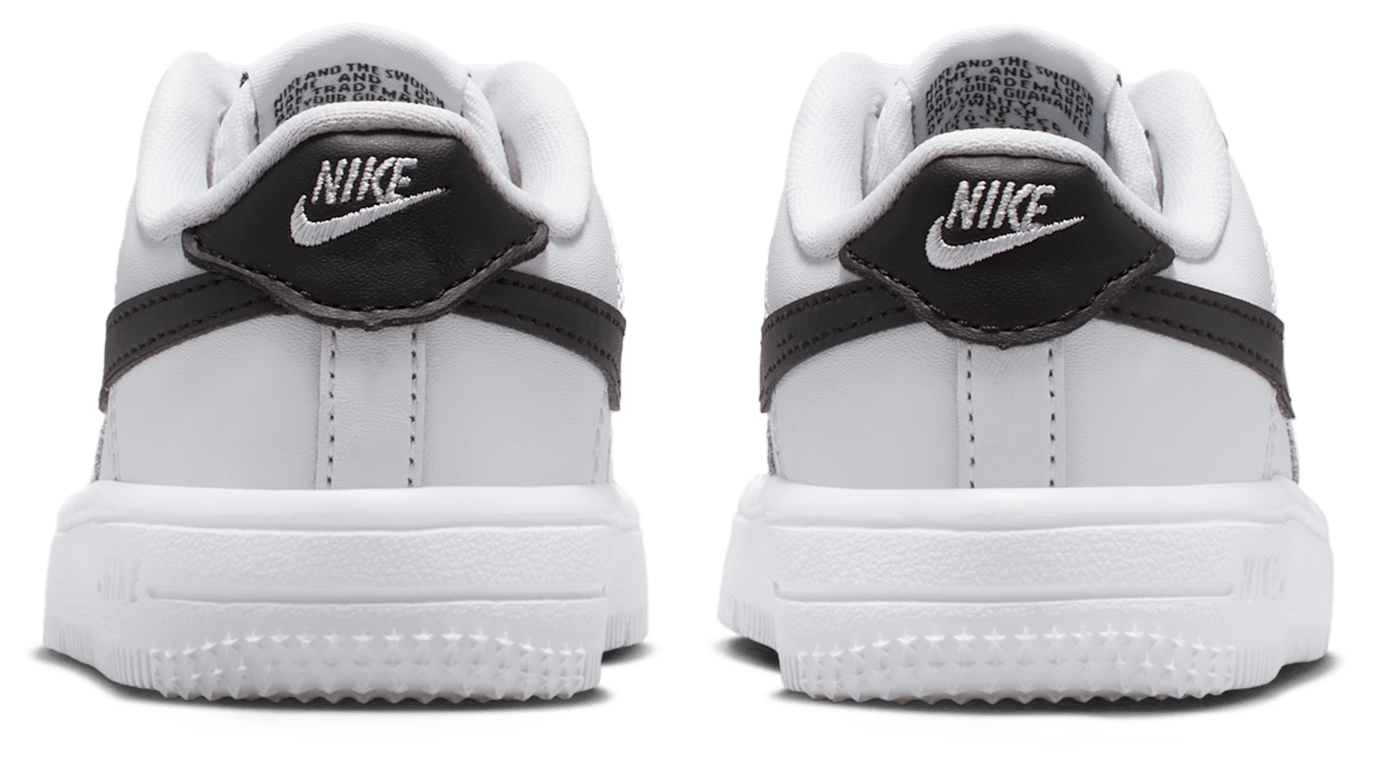 Nike Air Force 1 Low Lace 童款 - White/Black - Image 3