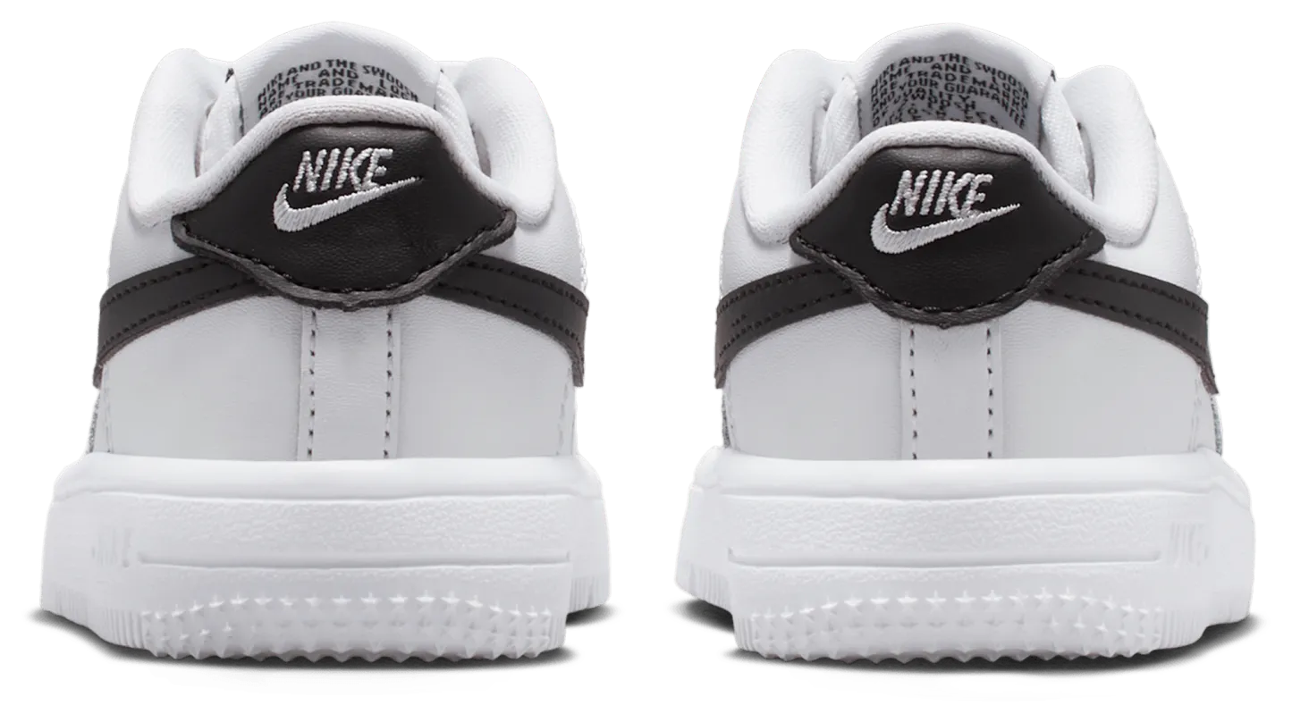 Nike Air Force 1 Low Lace 童款 - White/Black - Image 3